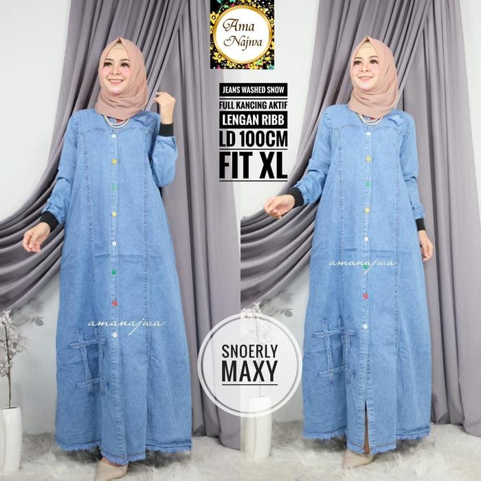 Gamis Jeans Busui Snoerly Maxy Recommended By Ama Najwa