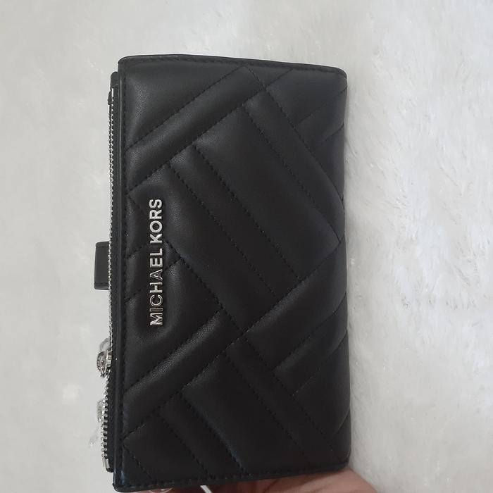 Dompet Michael Kors Peyton LG Double Wrislet Leather NWT Black