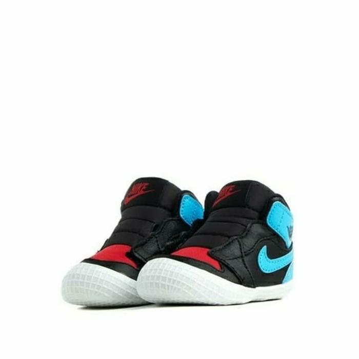 JORDAN 1 CRIB BOOTIE • BLUE POWDER / RED