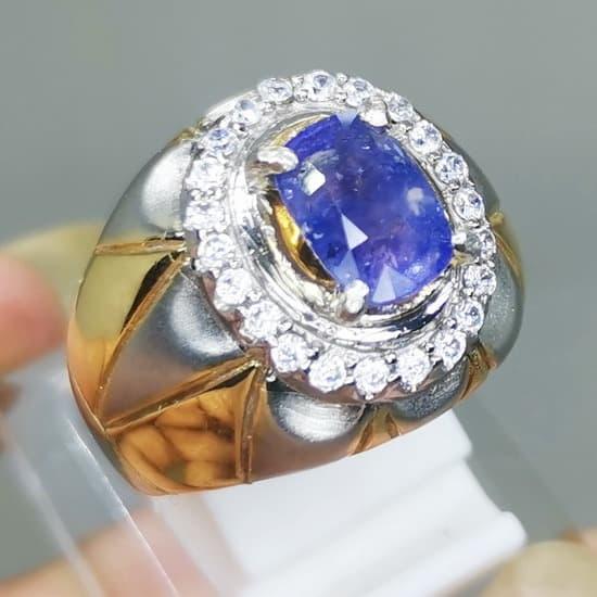 Batu Akik Blue Safir Natural Dari Srilangka Asli Alam Bukan Kaca