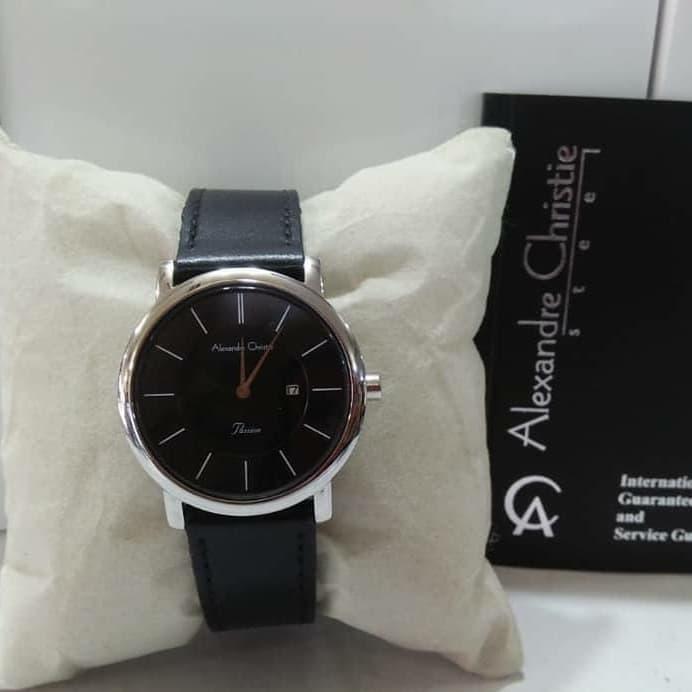 JAM TANGAN WANITA ALEXANDER CRISTIE AC 8589 SILVER ORIGINAL