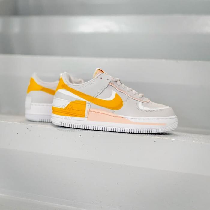 Nike Women's Air Force 1 Shadow Vast Grey/Pollen Rise Washed Coral