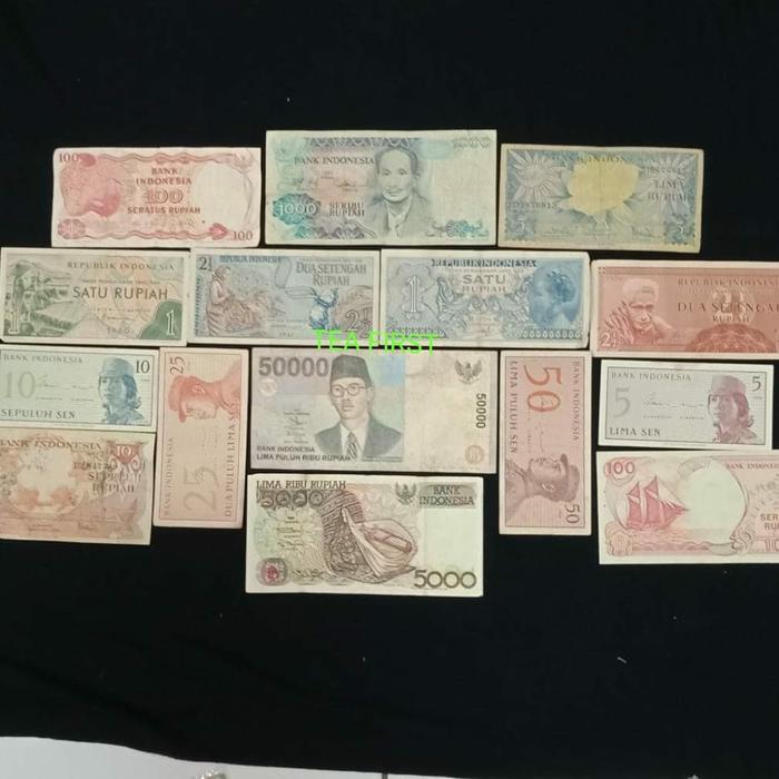TP-179 Borongan 15 Lembar uang kuno Indonesia Berbeda