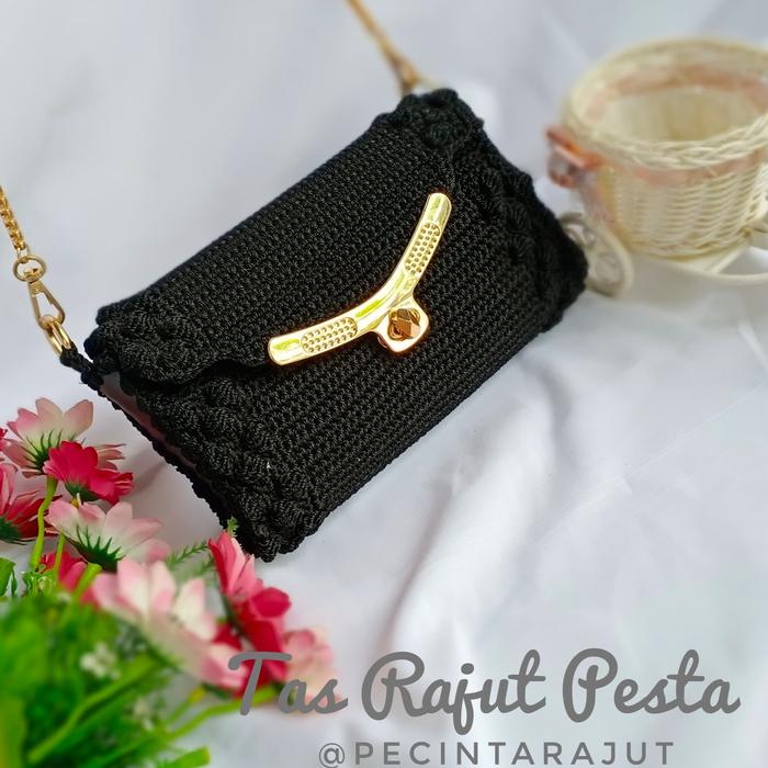 TAS RAJUT PESTA MEWAH BAGUS MURAH