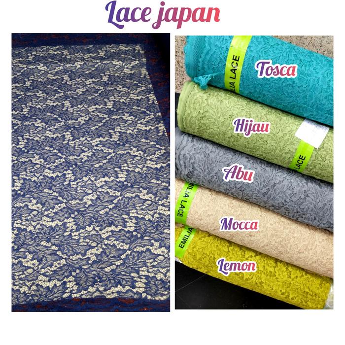 Kain brukat jepang.Bahan brokat meteran.Brukat murah .Bahan kebaya_Bw