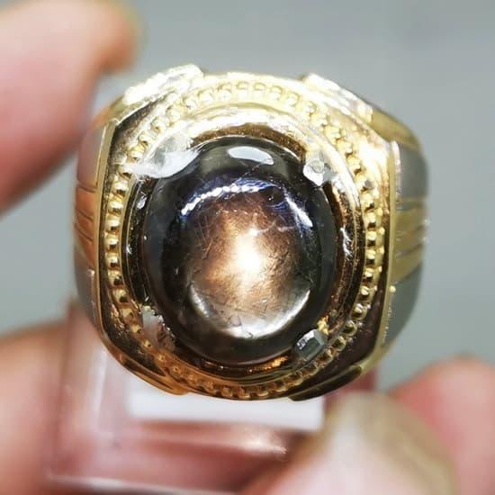 Batu Akik Safir Hitam Krenadan Bangsing Natural Black Safir Asli