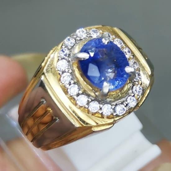 Batu Permata Srilangka Blue Safir Asli natural Safir Biru Warna Alami