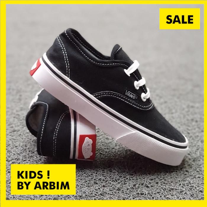 SEPATU ANAK VANS AUTHENTIC HITAM PUTIH TALI KIDS