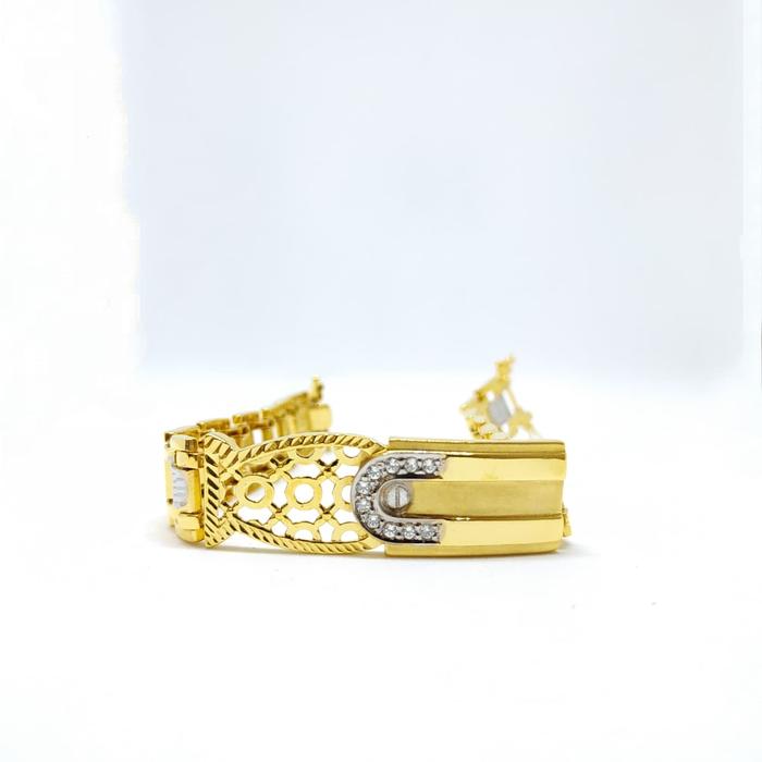 Gelang Emas (375) plat rantai jam combinasi