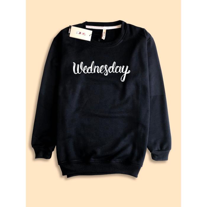 Jaket Sweater CAMOE Premium desain Wednesday hari Rabu