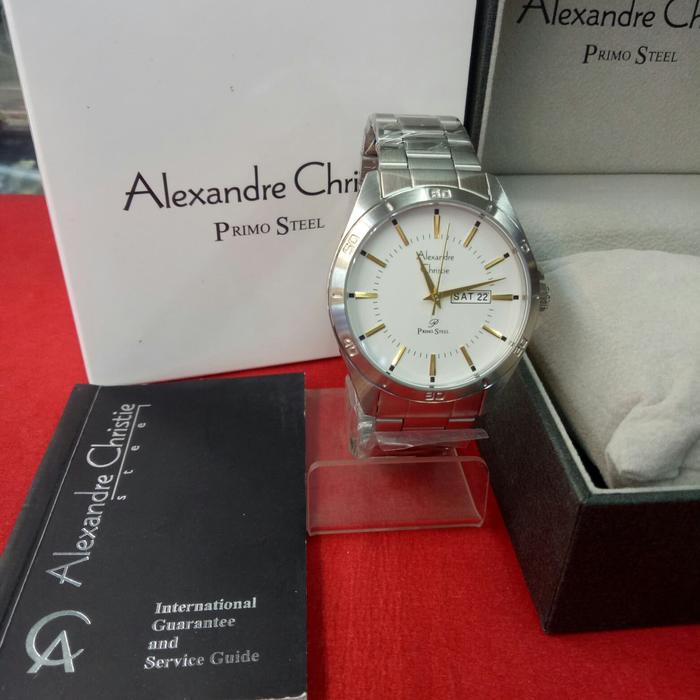 jam tangan analog pria alexandre christie AC 1011 ME silver