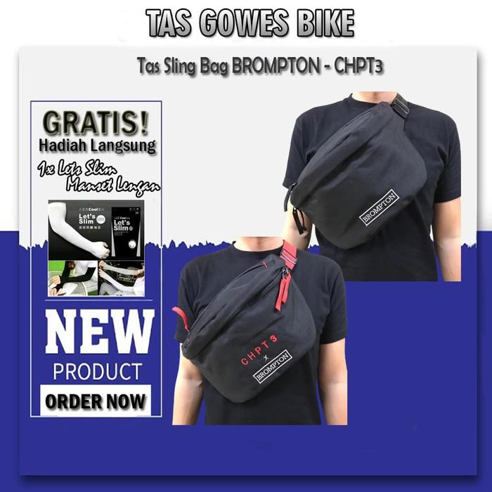Tas Slempang BROMPTON Sling Bag Tas Dada Punggung Bahu Pria Bersepeda