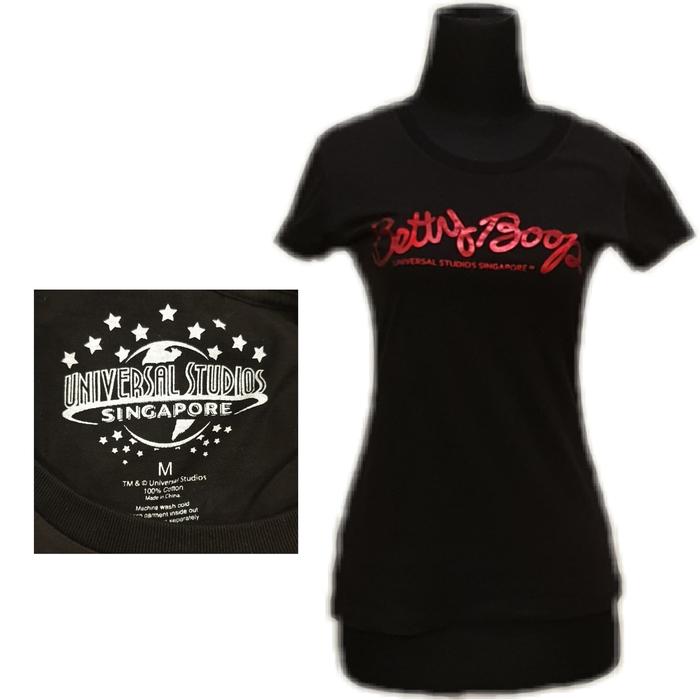 UNIVERSAL STUDIO BETTY BOOP KAOS HITAM SINGAPORE SIZE M