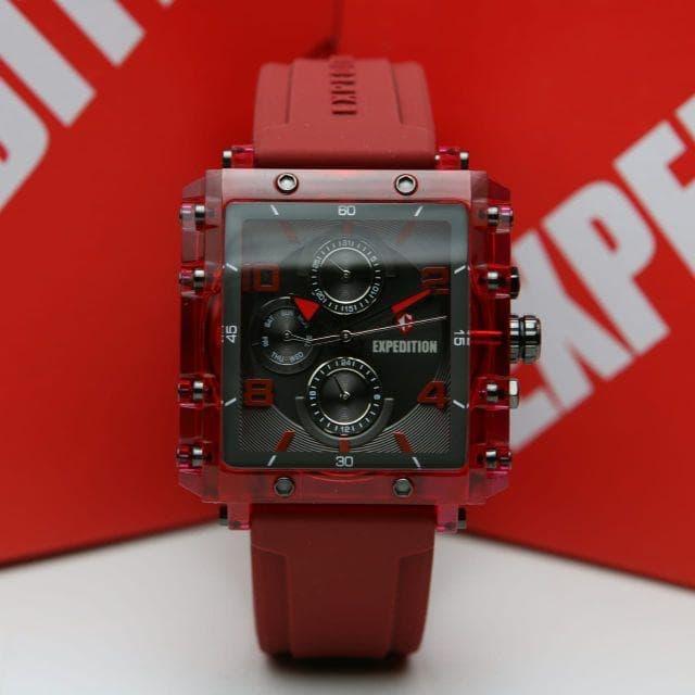 Jam tangan wanita pria Expedition E 6808 E6808 red