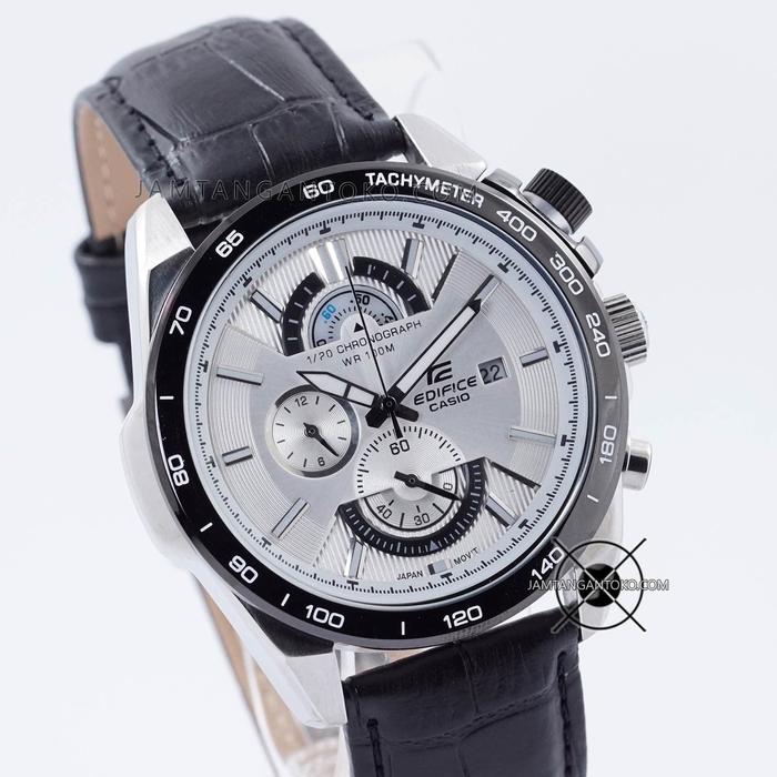Jam tangan Pria Casio Edifice EFR-520 EFR-520L-7AV Kulit EFR520 ORI BM