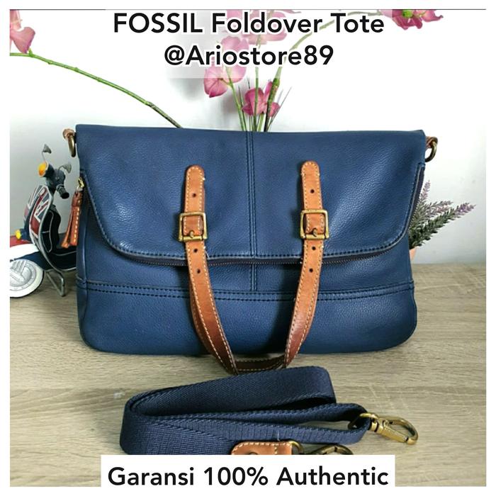 Tas FOSSIL Foldover Tote Preloved VGC Authentic