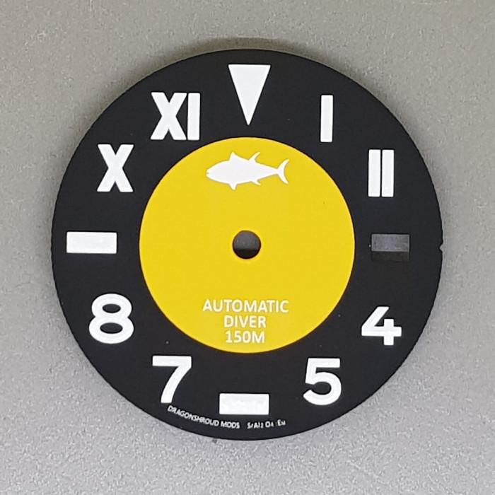 Dragonshroud 7002 California Dial Black&Mustard MOD for Seiko Watches