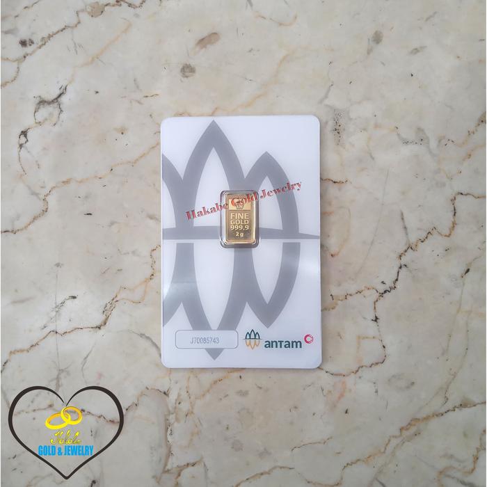 Emas Batangan ANTAM Logam Mulia 24K Gold Bar Gold Fine Gold 2 Gram