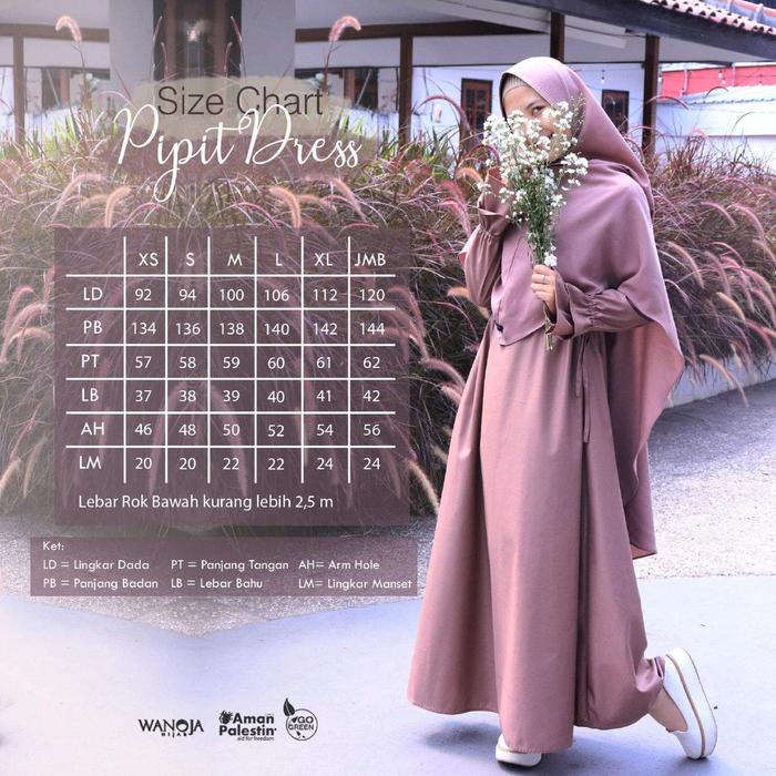 Gamis PIPIT dress syari chic kasual look by wanoja hijab
