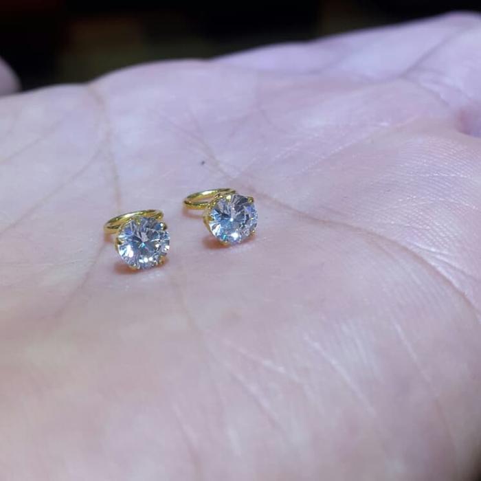 anting toge emas kuning 700 , giwang emas kuning 70%