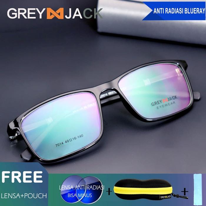 Grey Jack kacamata anti radiasi blueray komputer TV HP laptop 7014
