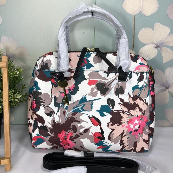 Fossil Rachel Satchel Pink Floral