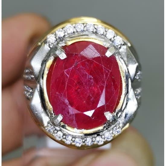 Natural Rubi Corundum Cutting Merah Asli Kode 2105a