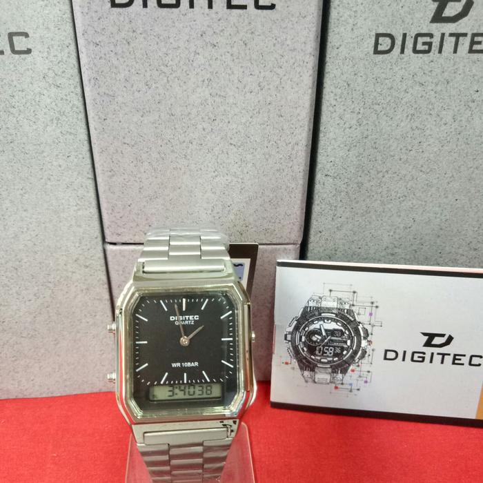 Jam Tangan Analog Digital/Dual Time Wanita Digitec DG 3072 T Silver