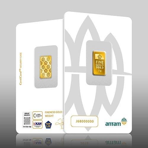 Logam Mulia Antam 2 gr/ LM Antam 2 gram / LM antam Certicard 2gr