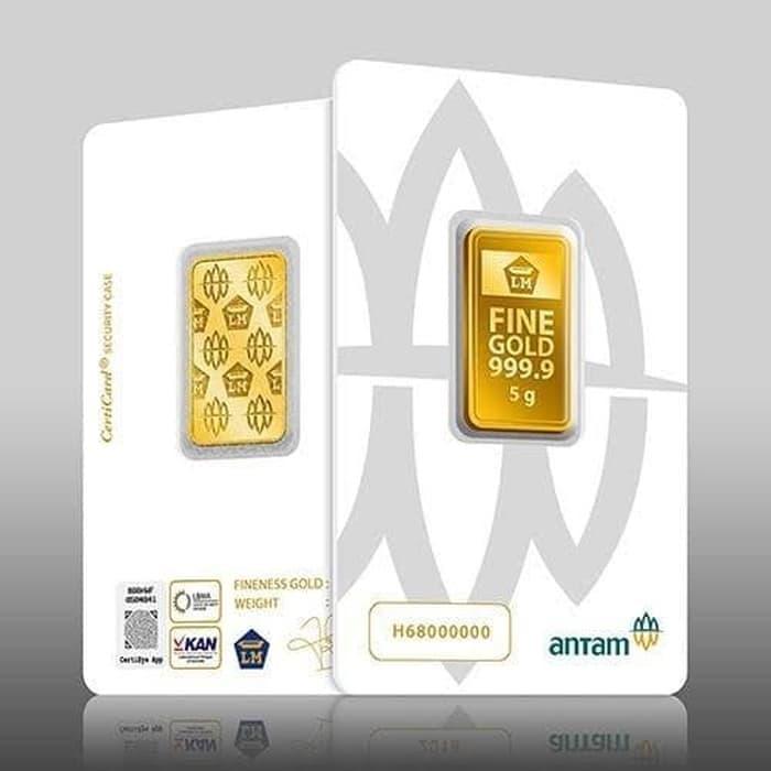 Logam Mulia Antam 5gr/ LM Antam 5 gram / LM antam Certicard 5gr