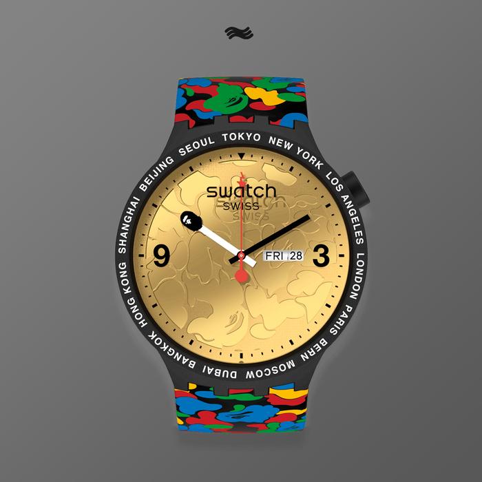 Swatch x Bape Black Camo