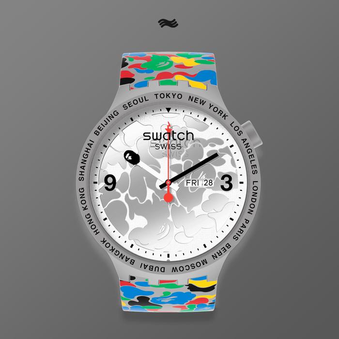 Swatch x Bape Grey Camo