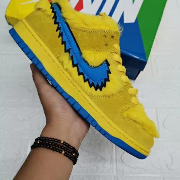 Nike Sb Dunk Low Grateful Dead Bears Yellow *Real Pic*