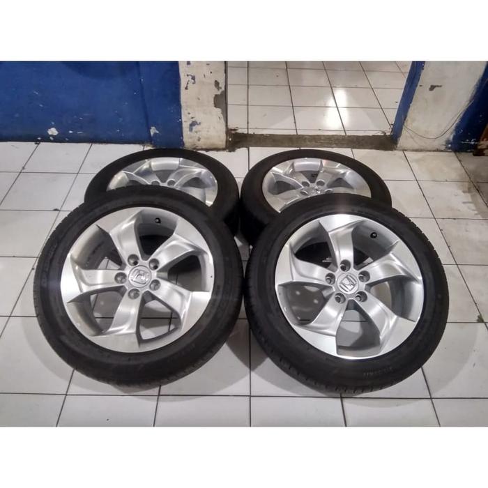 Velg Original Honda HRV R17 + Ban Dunlop 215 55 R17 kondisi 70%
