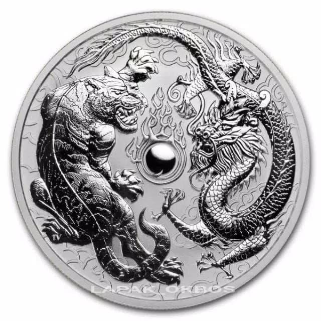 Koin 1oz Macan Naga Dragon Tiger Silver 1 oz Perak 2018 Australia
