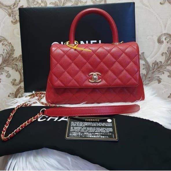 Judul na pelunasan chanel coco handle coco handle red