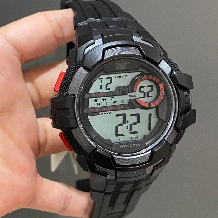 Jam Tangan Pria CATERPILAR CAT Tali Karet Hitam 1C.167.21.248 Original