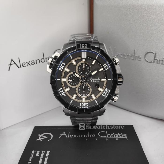 Alexandre Christie AC 6554 MC BTBBA Chronograph Jam Tangan Pria Analog