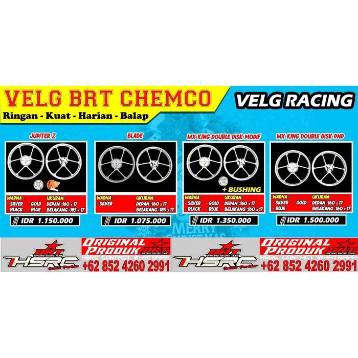 VELG CHEMCO BRT MX KING JUPITER Z FIZR Z1 BLADE KHARISMA RX KING PELEK