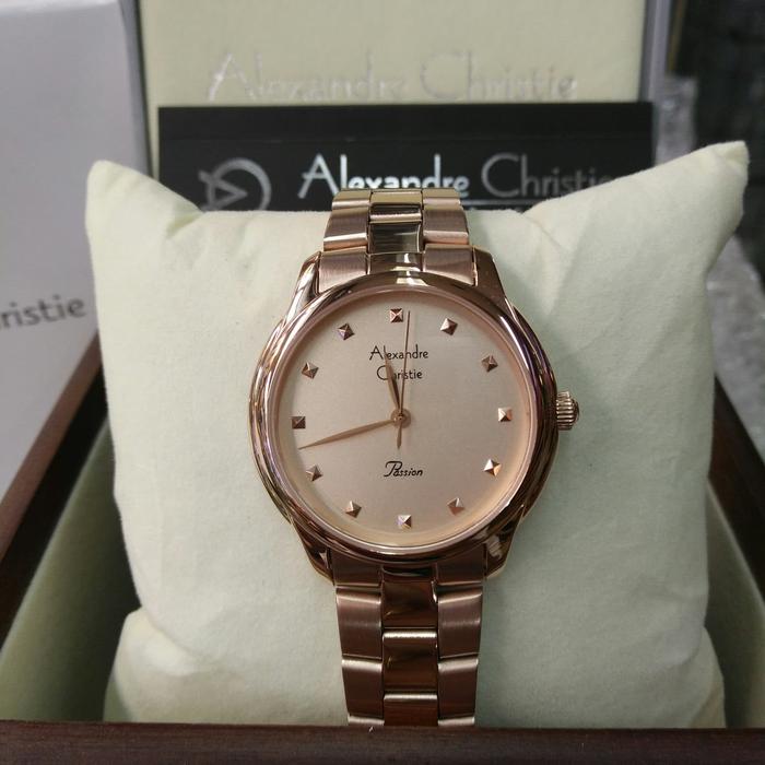 Jam Tangan Wanita Alexandre Christie Ac 2835 LH All Stainless Rosegold