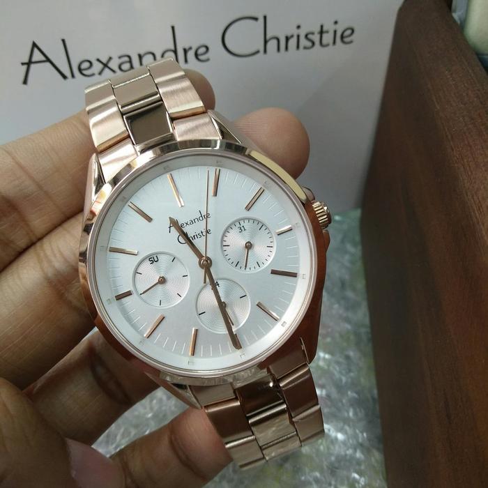 Jam Tangan Wanita Alexandre Christie Ac 2890 BF All Stainless Rosegold