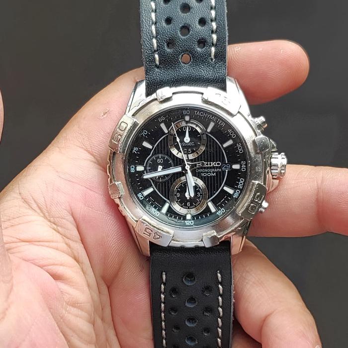 Jam SEIKO 7t92 Big Chronograph Battery ORIGINAL