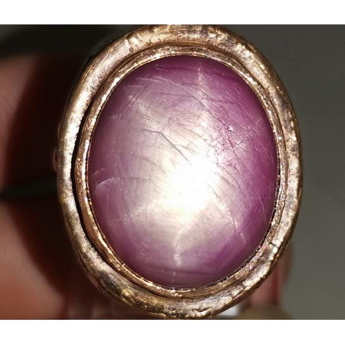Batu Akik Ruby Natural Star Enam Nginden Asli Natural Jumbo 38.70 ct