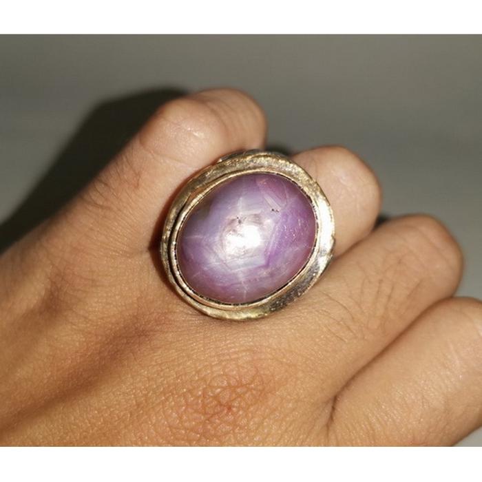Batu Akik Ruby Star enam Warna Merah Nginden Asli Natural Afrika