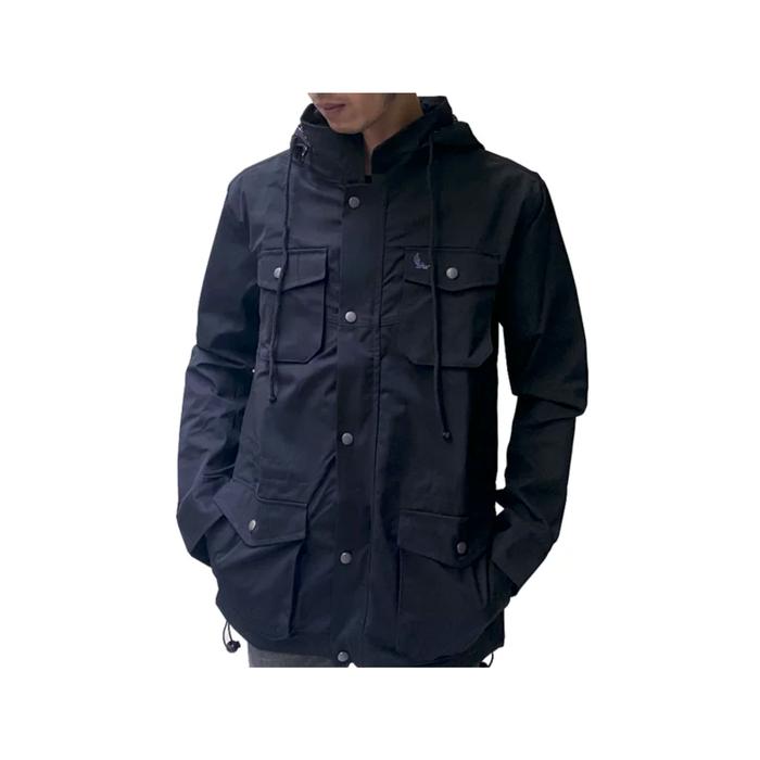 Sritex Parka Ripstop Functional Hoodie Long Jacket - Black