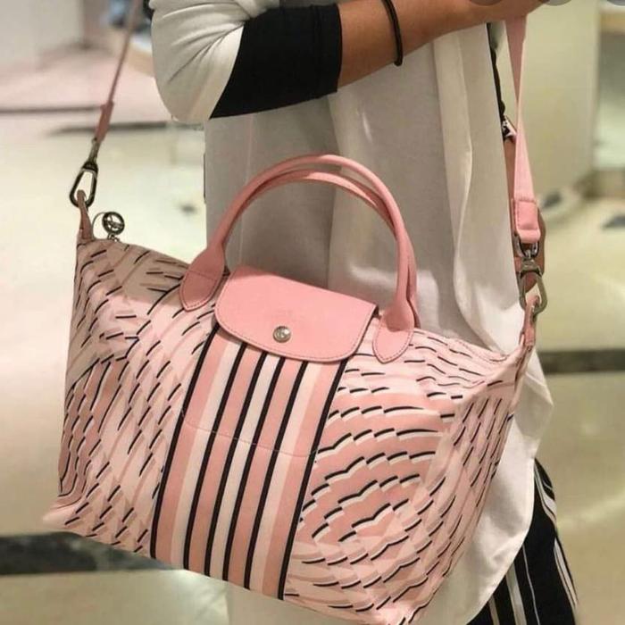 TAS WANITA BRANDED ORIGINAL - LC NEO MEDIUM PINK NYLON
