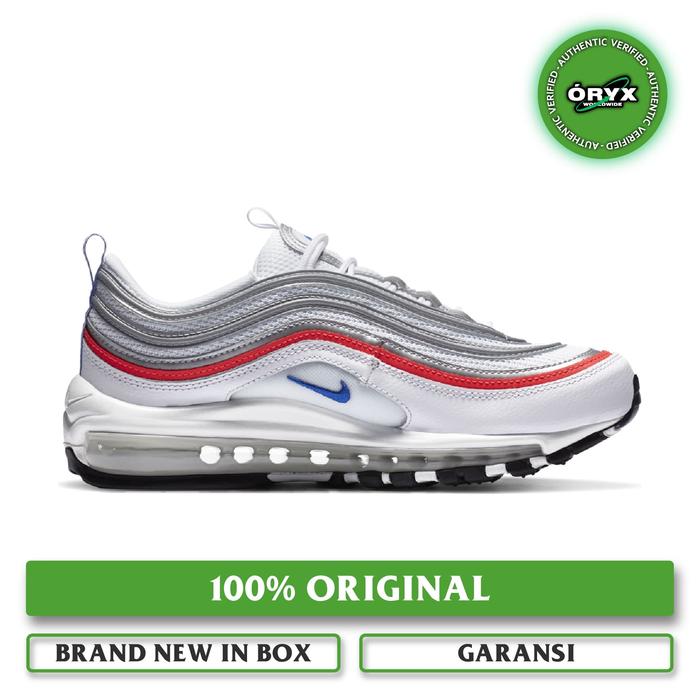 Nike Air Max 97 White / Flash Crimson / Metallic Silver / Racer Blue