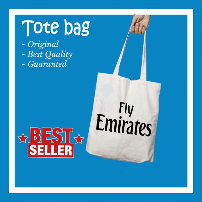 TOTE BAG CANVAS | CUSTOM TOTEBAG | TAS BELANJA | 9G FLY EMIRATES