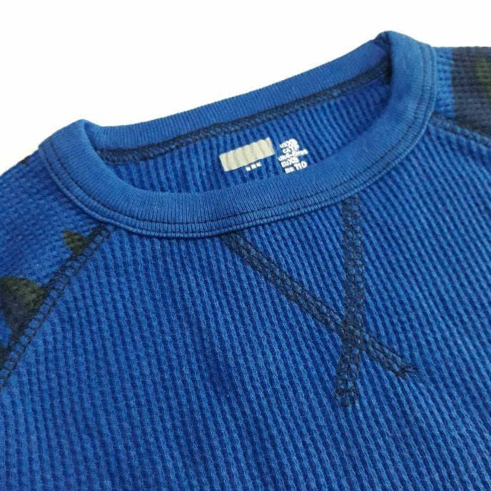(Size 4-13 tahun) Gap Kids Waffle-Knit Sweatshirt/Kaos Anak Laki-Laki