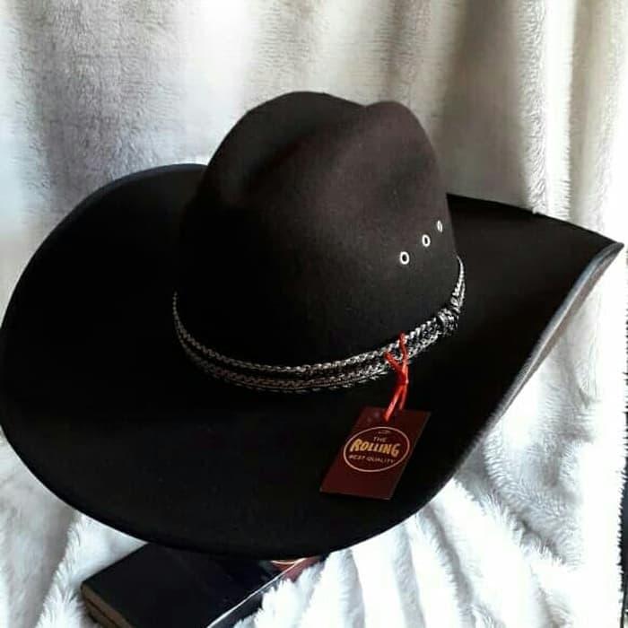 TOPI LAKEN MARLBORO BAHAN WOOL IMPORT - TOPI COWBOY - TOPI FEDORA